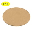 thumbnail image 1 of Uxcell 6 Inch Dia Round Wooden Cork Coasters Absorbent Drink Mats Yellow 6 Pack, 1 of 7