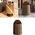 thumbnail image 7 of 12/15L Walnut Brown Wood Grain Bathroom Garbage Can with Swing Top Lid, Can with Lid,Rotating Design, Detachable Inner Bin, Minimalist Diaper Can, Dustbin for Office (Brown 12L New), 7 of 7
