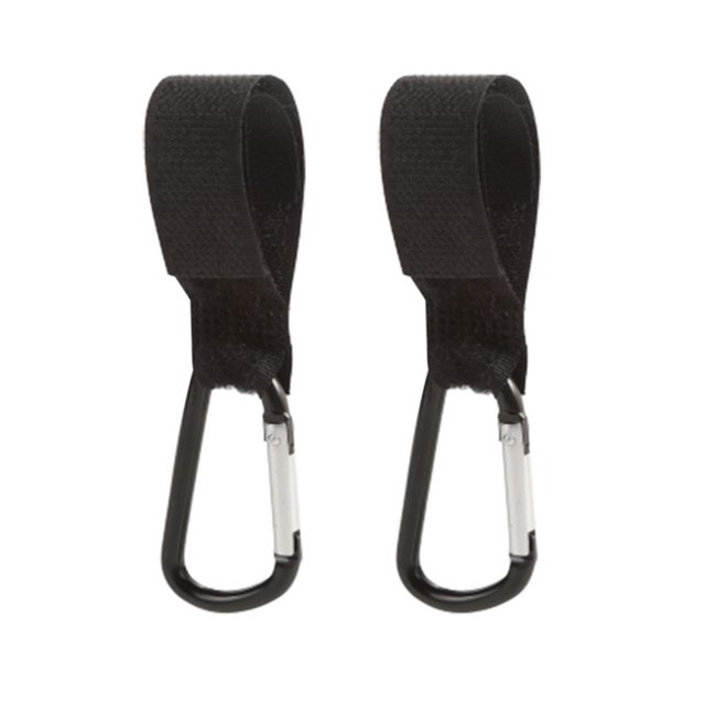 Gancho para cochecito oso de fresa 2 piezas velcro fácil de instalar