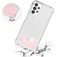 thumbnail image 5 of Slim Fit Phone Case for Samsung Galaxy A13, Glitter Liquid Quicksand Effect Silicone Soft TPU Case with Camera Lens and Screen Protection Cover for Galaxy A13 4G/5G,LSWT Pink, 5 of 8