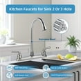 Fashion Stainless Steel Two Handle Kitchen Faucet, Elegant Design, 360