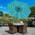 thumbnail image 2 of ABCCANOPY 9FT Outdoor Patio Solar Umbrella with 32LED Lights Turquoise, 2 of 5