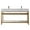 Gold, variant on Vinnova Bilbao 60" White Stone Top Double Vanity Brushed Gold Frame w/o Mirror
