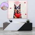 thumbnail image 4 of Happy Valentine's Day Australian Cattle Dog Brings Love Heart Tapestry Heeler Lover Gifts Wall Hanging Backdrop Home Decor - 02028, 4 of 5