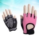 thumbnail image 2 of Mujeres Moda Entrenamiento de fuerza Guantes de medio dedo Guantes protectores de palma Equipamiento deportivo Guantes para levantamiento de pesas Entrenamiento con mancuernas (Rosa, Talla S), 2 of 5