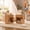Marble-Look, variant on Fluted Nightstands Set Of 2, Modern Mid - Century Wood Bedside Table With Drawer & Open Storage Shelf, End Table For Bedroom, Living Room, Office, Sofa Side Couch (White+Oak)