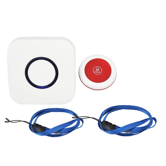 Buscapersonas inalámbrico para cuidadores con receptor, sistema de alerta de llamadas de enfermera para el hogar, pacientes mayores, discapacitados, enchufe estadounidense