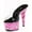 Clear w/ Fuchsia, variant on Ellie Shoes E-709-Web 7 Inch Womens Web Design Mule. 12 / Clear/Baby Blue