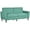 Green, variant on HOMCOM 3 Seater Sofa Upholstered Couch for Bedroom with Wood Legs