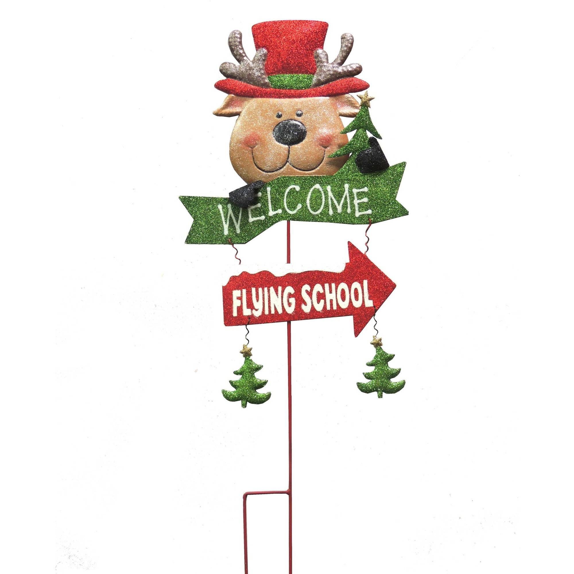 Holiday Time Christmas Decor 28" Reindeer Metal Yard Stake Walmart