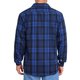 thumbnail image 3 of Camisas de manga larga ajustadas de botones con bolsillo para hombres INSPIRE CHIC en colores contrastantes, 2XL, negro y azul, 3 of 7