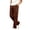 Brown, variant on Boys Girls Fleece Lined Cargo Pants Elastic Waist Multi Pockets Adjustable Hem Sports Sweatpants for Winter School Outdoors