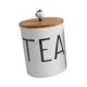 thumbnail image 5 of Recipiente de cerámica con tapa para guardar té, bote hermético de cocina con decoración rústica para dormitorio, restaurante y oficina. Tapa amarilla de 13 l, 5 of 9