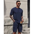thumbnail image 3 of COOFANDY Mens Short Sets 2 Piece Outfits Summer Casual T Shirts and Shorts Set with Cargo Pockets Athletic Tracksuit, 3 of 6