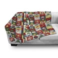 thumbnail image 3 of Christmas Soft Flannel Fleece Blanket, Xmas Theme Santa Claus Surprise Boxes Cones Jingle Bells Tree Ornaments in Boxes, Cozy Plush for Indoor and Outdoor Use, 70" x 90", Multicolor, by Ambesonne, 3 of 6