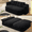 Black, variant on LUCKHAO 78.7" Convertible Sofa Bed, 2-in-1 Foldable Floor Couch with Blanket and Pillows, Deep Seat Corduroy Sleeper Sofa for Living Room Bedroom