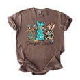 thumbnail image 3 of Cowgirl Easter Bunnies Shirt for Women and Teens Western Cow Print Hat and Bunny Tee Espresso Shirt Adult Medium, 3 of 4