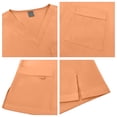 thumbnail image 5 of Fgvctg Scrubs for Men Set Plus Size Medical Uniforms Petite V-Neck Scrub Tops and Pants Jogger Scrubs Nursing Scrubs Clothing Set for Men Orange M, 5 of 6
