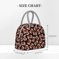 thumbnail image 2 of Disketp Brown Football On Black Bolsa Térmica para Almuerzo, Lonchera con Abertura Amplia y Gran Capacidad, Organizador Reutilizable para Mujeres, Hombres y Adultos, 2 of 6