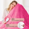 thumbnail image 5 of PMONPA Heated Blanket for Adult, Soft Faux Fur & Sherpa Electric Blanket, Fast-Heating with 10 Heating Levels & 5 Options Auto off, 51"x 61", Rose Red, 5 of 8