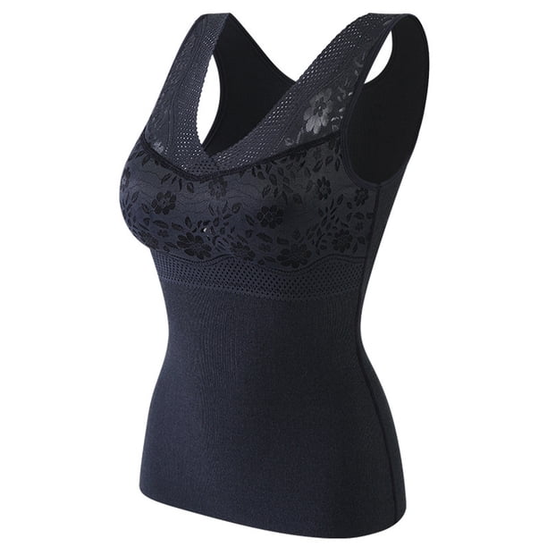 Guardurnaity Lencería sin costuras con cuello en V Sexy para mujer con almohadilla para el pecho, ropa transpirable de otoño para niñas, ropa interior Ropa interior Negro XXL Guardurnaity AP013425-02