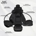thumbnail image 7 of AOMSAZTO Car Seat Covers Full Set Fit for Toyota Corolla 2017-2019: Waterproof Leather Automotive Seat Cushion Protector with Fixed Lumbar Support(Black), 7 of 7