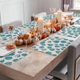 thumbnail image 3 of Fall Placemats Set of 6 Watercolor Pumpkin Place Mats Thanksgiving Placemat Blue Table Mats for Dining Kitchen Table Holiday Dinner Party Home Fall Decorations 13x19 Inch, 3 of 8