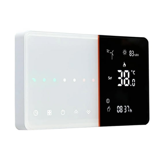 Thermostat Intelligent pour Chaudière à Gaz, Contrôleur de Régulation de Température Filaire pour Chauffage de Pièce, Écran Tactile Rétroéclairé pour la Maison, Fonction Améliorée