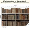 thumbnail image 3 of Peel and Stick Wallpaper Vintage Bookshelf Antique Leather Bound Modern Art Wall Mural Decor Self Adhesive and Removable 100in x 144in, 3 of 8