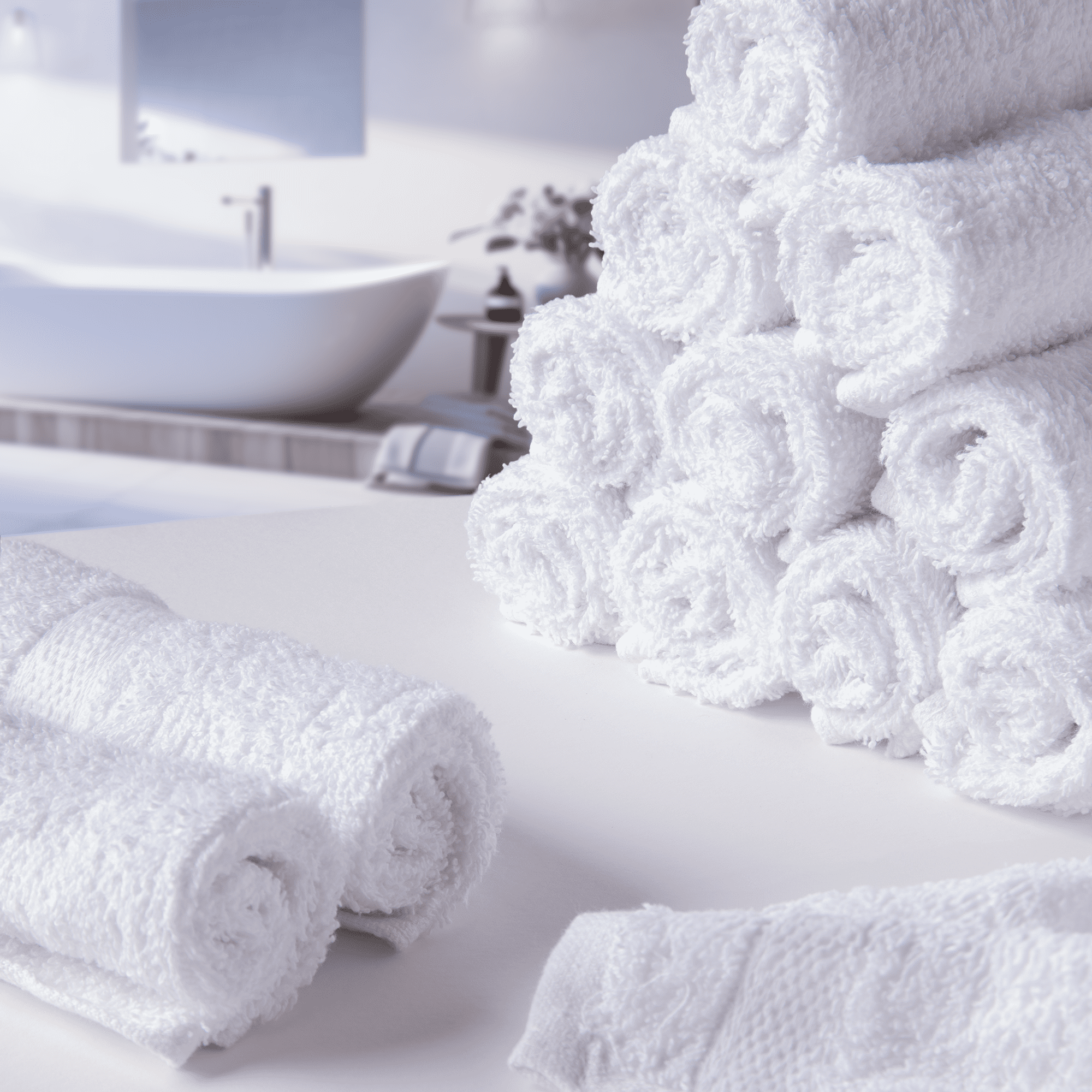 Living Fashions Bulk Spa White Wash Cloths 24 Pk - 12” x 12” – Thick Loop Pile Face Towels