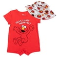 thumbnail image 1 of Sesame Street Elmo Toddler Boys Romper and Sunhat Newborn to Toddler, 1 of 5