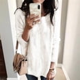 thumbnail image 2 of SGMVNU Women Fall Clothes Tunic Pullover Long Sweater Casual Fuzzy Sweatshirts Oversized Tops Comfy Soft Knit Pullovers White L, 2 of 4