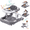 Grey, variant on 4-in-1 Baby Walker with Wheels, Adjustable Height, Music and Light for Girls Boys Infant 6-18 Months,Pink