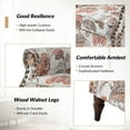 thumbnail image 6 of Modern Pink Floral Accent Chairs Set of 2 Upholstered Living Room Armchairs, 6 of 9