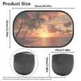 thumbnail image 6 of KUIFORTI 2 Pcs Car Window Shade for Baby Window Shades for Car Truck Sedan Van, Beach Palm Tree Cling Automotive Interior Sun Protection from UV and Sun Glare, 6 of 8