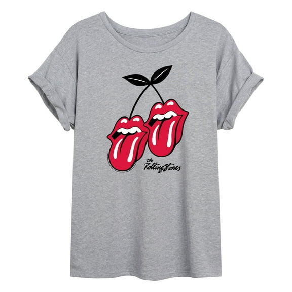 Rolling Stones - RS Cherry Logo - Women's Oversized Graphic T-Shirt