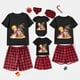 thumbnail image 2 of Pijamas familiares a juego de Navidad, conjuntos de Pijamas cortos, negro y rojo, en julio, 2 of 3