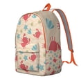 thumbnail image 2 of Tropical Crab Watercolor Pattern Travel Backpack Durable Oxford Material Backpack with Nautical Crab and Marine Beach Print Comfortable Carrying Anti-theft Multifunctional Features for Daily Use and T, 2 of 5