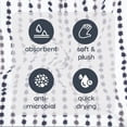 thumbnail image 6 of Mainstays Performance Cotton Bath Towel, Super Soft Quick Dry Fade Resistant, Grey/Black Dot Pattern, 6 of 8
