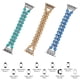 thumbnail image 3 of Pulsera de perlas compatible con Apple Watch Band 42/44/45/49 mm iWatch Series 8/7/6/5/4/3/2/1, pulsera de joyería con diamantes artificiales elásticos y brillantes, C, 3 of 3