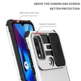 thumbnail image 2 of Tarise for Motorola Moto G Stylus 5G 2021 Phone Case with Slide Camera Cover, Kickstand Rugged Shockproof TPU Rubber Silicone Anti-Scratch Hard PC Back Case Cover for Moto G Stylus 5G 6.8", White, 2 of 8