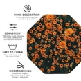 thumbnail image 3 of Honeii Daisies print Leather Coaster Set of 4, ideal for safeguarding your furniture from drinks spills and effortless cleanup-Octagon, 3 of 6