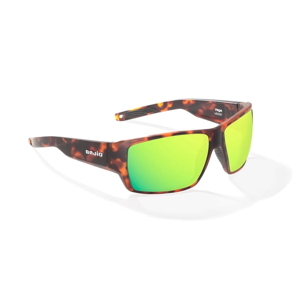 Gafas de sol Bajío Vega con lentes polarizadas, color marrón tortuga y verde