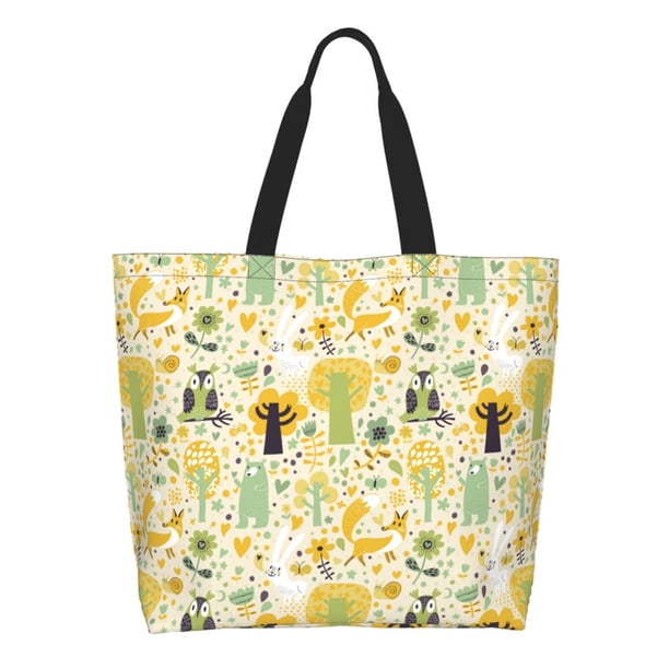Easygdp Animal Tree Bolsas Tote para Mujer, Bolsos de Hombro para Viaje, Bolsos de Mano de Gran Capacidad para Compras y Trabajo