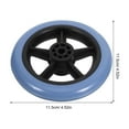 thumbnail image 2 of BESTOYARD 2Pcs Heavy Duty Front Wheel Replacement for Wheelchair Multipurpose Practical PVC Metal Quiet, 2 of 8