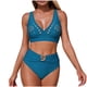 thumbnail image 2 of Trajes de baño Amzcrzy Tankini para mujer, trajes de baño, trajes de baño, bikini, moda para mujer, mono ajustado de color sólido, traje de baño deportivo para surf, conjuntos de bikinis, azul, M, 2 of 5