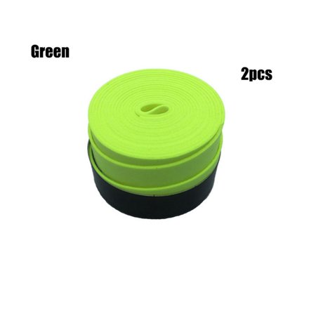 1/2/3pcs High quality Fishing Rod Tapes Outdoor sport Equipment Sports Safety accessories Dry Tennis Racket Racquet Vibration Sweatband Sweat Absorbed Wrap Overgrip Wraps GREEN 2PCS