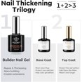thumbnail image 2 of shiyou-Builder Nail Gel with Gel Top and Base Coat, 3Pcs Gel Nail Kit for Nail Thickening Apex Building Nail Extension Rhinestone Gel Nail Glue, LED Nail Lamp Cured, 2 of 4