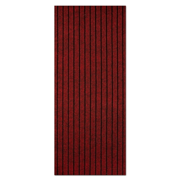 Morefany Tapis Coureur Tapis d'Extérieur et d'Intérieur pour Aire avec Endos en Caoutchouc, Tapis Antidérapant, Tapis de Taille Personnalisée pour Couloir, Entrée, Cuisine, Garage, Buanderie, Rayé Rouge 3 Pieds x 12 Pieds