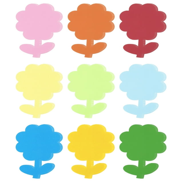 Unique Bargains Flower Cutouts Paper Flowers, Colorful Flower Cutout for Classroom Decoration Style 2, 72 Pack